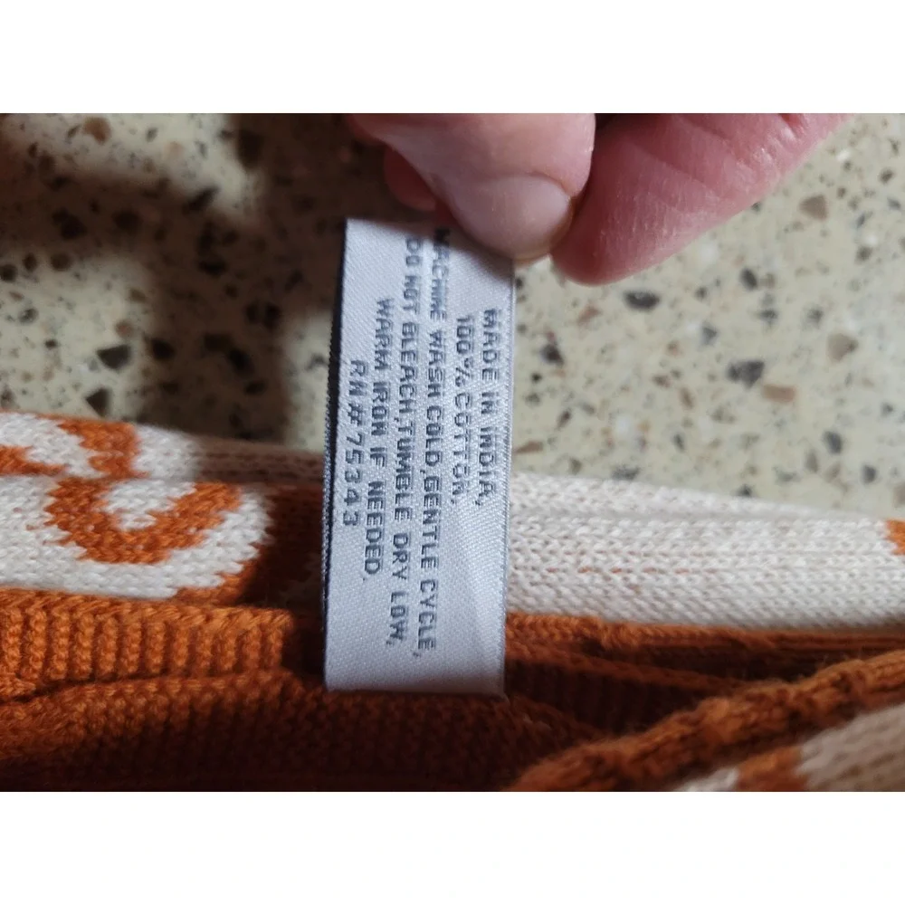 Rachel Ashwell The Farmhouse Set Of 3 Soft Kitchen Towels Pumpkin, Chunky Knit